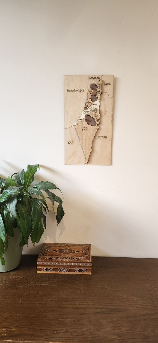 Handmade map of Palestine