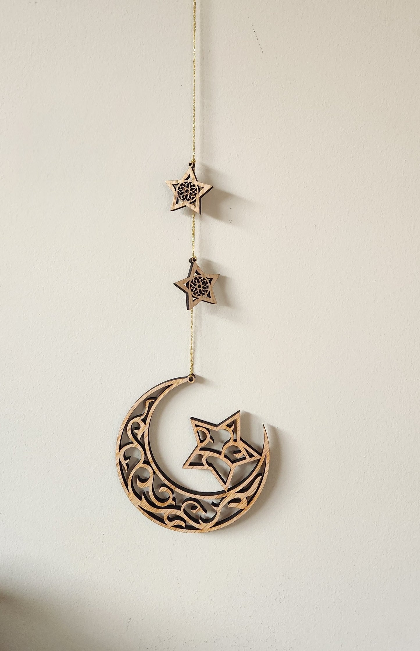 Crescent moon and star Eid decorations