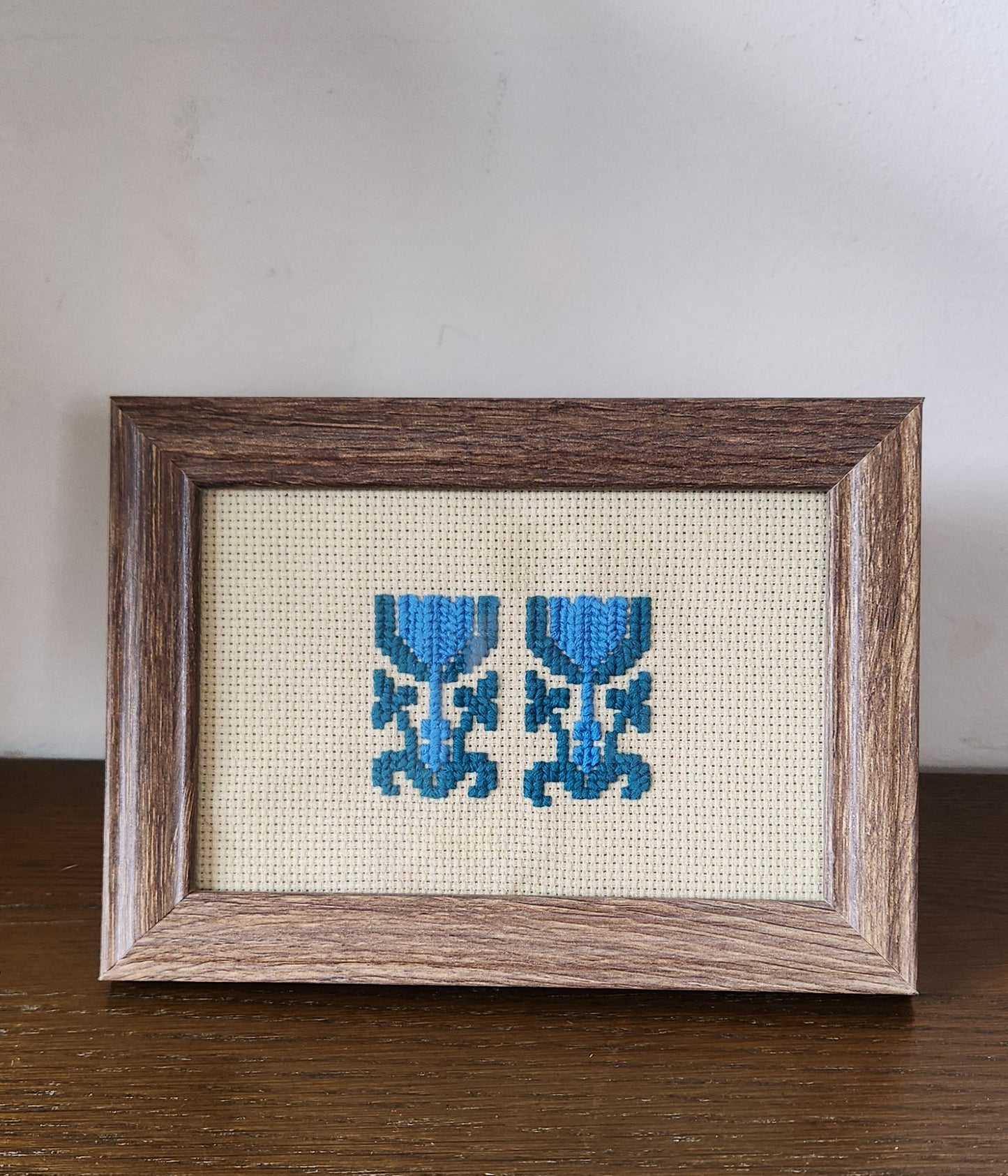 Tatreez Blue Glass/Cup Motif from Hebron